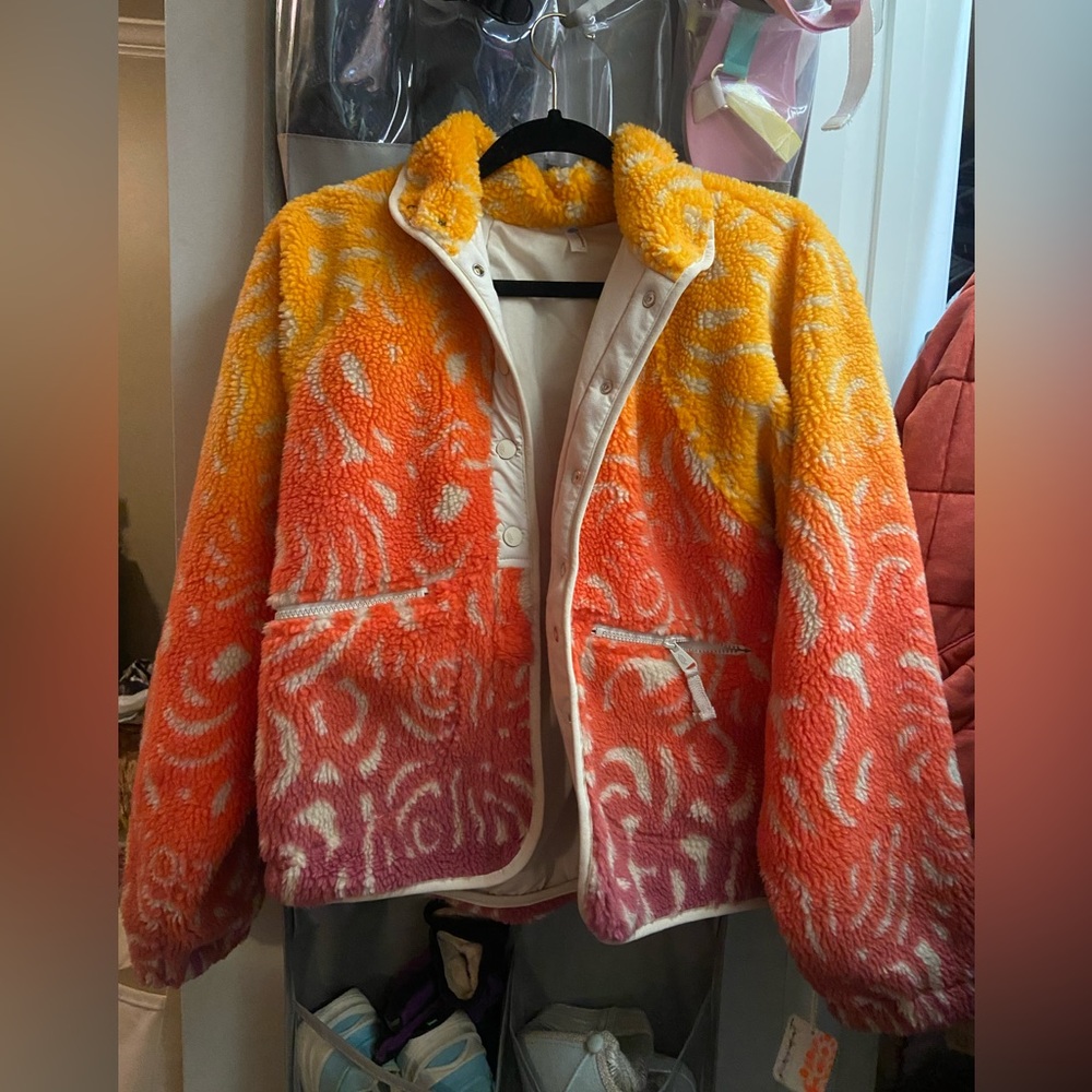Free people Movement Hit the slopes jacket marigold combo size small